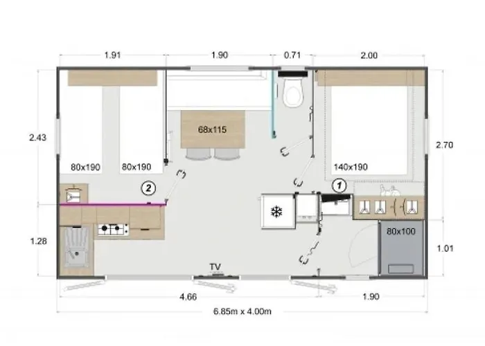 Chalet Chalet 3 étoiles - Piscine - ccaaaef Nailloux